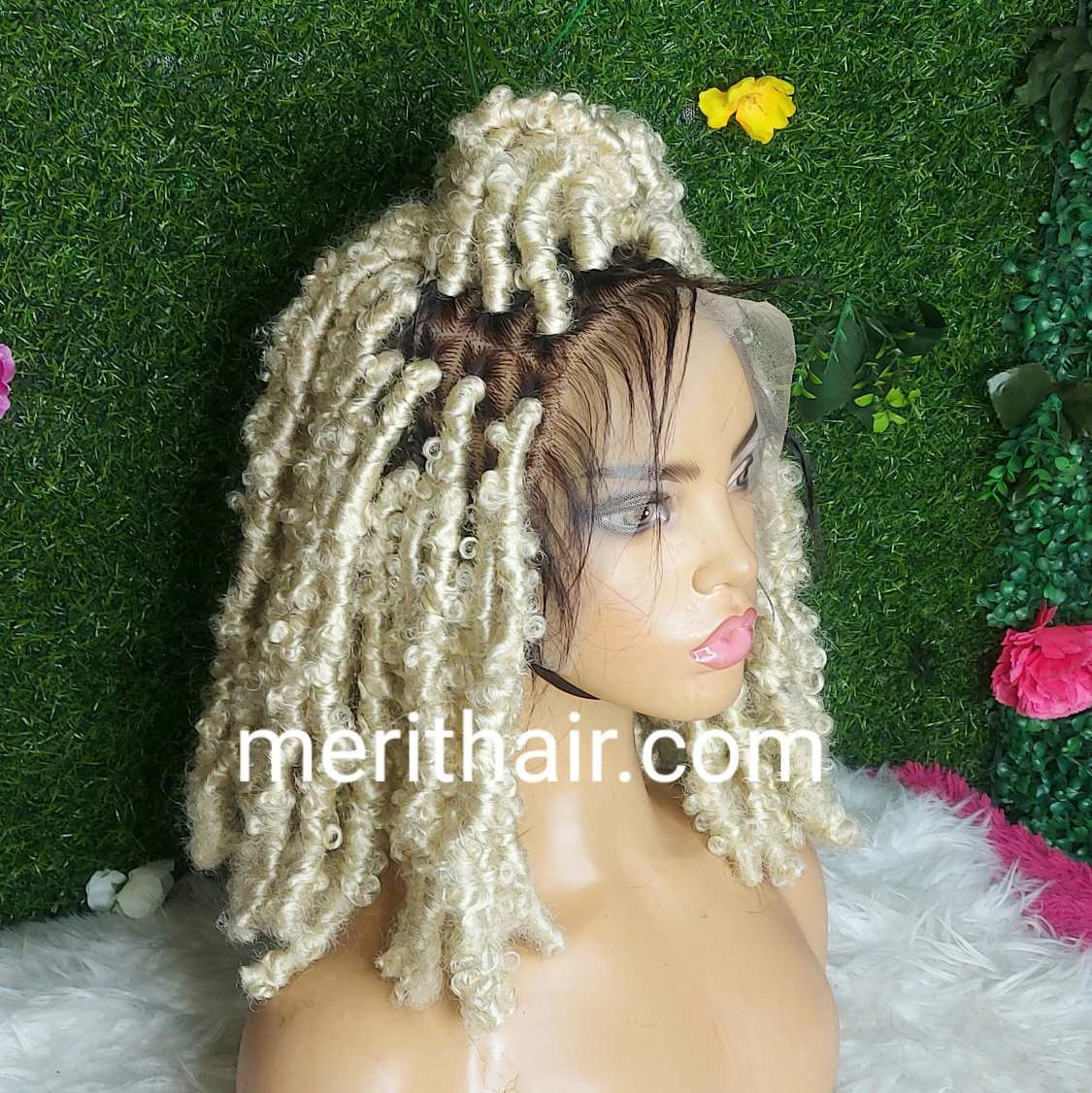 Buy front lace blonde locs wig
