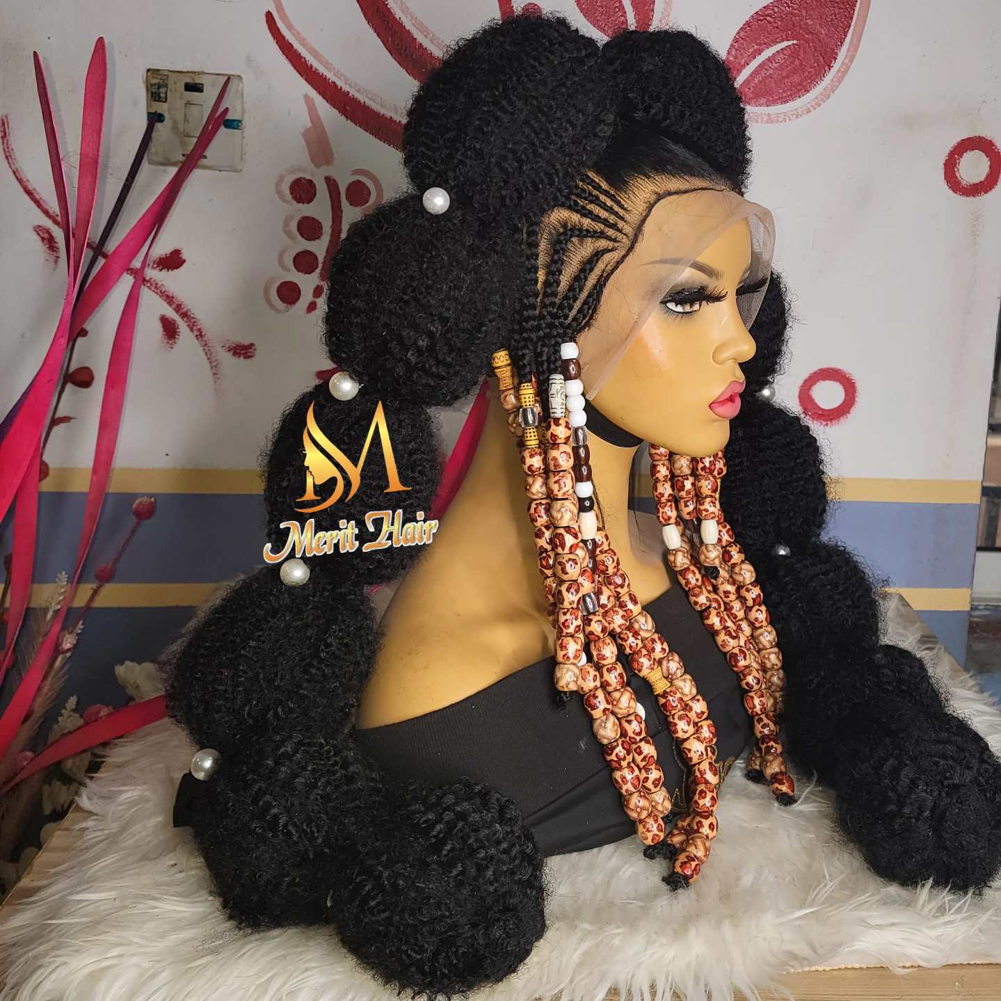 Buy black ponytail wig