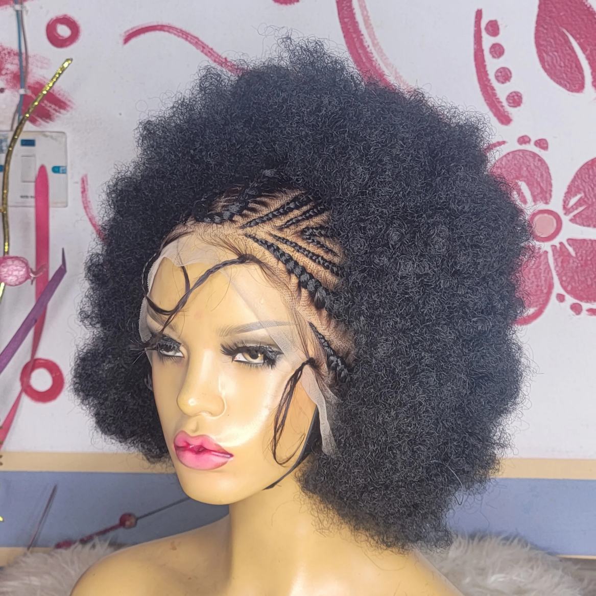 Shop front lace afro wig